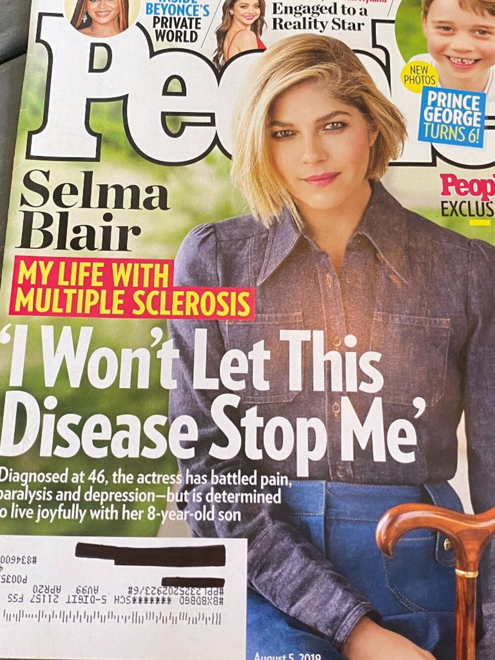 People- Selma Blair- "I Won't Let This Disease Stop Me"- August 5, 2019